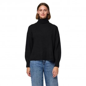 блуза,дамски,пуловери,дамски,плетени,дрехи,pieces,malou,high,neck,sweater,black