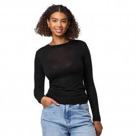 тениска,дамски,тениски,pieces,maria,long,sleeve,t,shirt,black