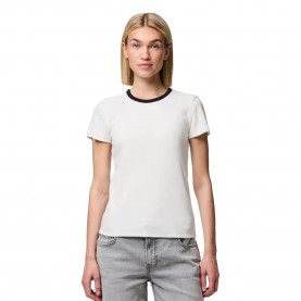 тениска,дамски,тениски,pieces,may,short,sleeve,t,shirt,bright,white,black,contrast,(white)