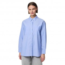 риза,с,дълъг,ръкав,дамски,блузи,дамски,ризи,pieces,melia,loose,fit,long,sleeve,shirt,grapemist,thin,bright,white,(blue)