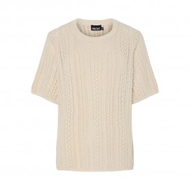 блуза,дамски,пуловери,дамски,плетени,дрехи,pieces,nuka,short,sleeve,sweater,birch,(beige)