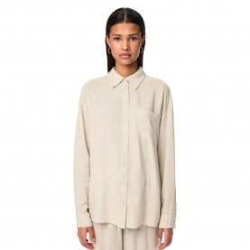 риза,с,дълъг,ръкав,дамски,блузи,дамски,ризи,pieces,pia,loose,fit,long,sleeve,shirt,birch,melange,(beige)