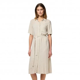 рокля,дамски,поли,и,рокли,pieces,pia,short,sleeve,midi,dress,birch,melange,(beige)