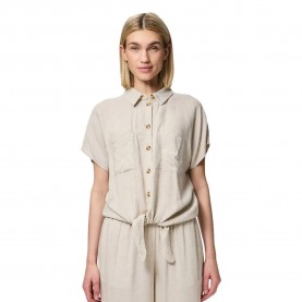 риза,с,къс,ръкав,дамски,блузи,дамски,ризи,pieces,pia,short,sleeve,shirt,birch,melange,(beige)