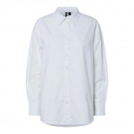 риза,с,дълъг,ръкав,дамски,блузи,дамски,ризи,pieces,poppy,loose,fit,long,sleeve,shirt,bright,white,(white)