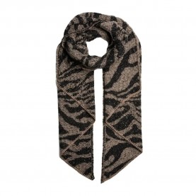 шал,ръкавици,шапки,и,шалове,pieces,pyron,long,animal,scarf,white,pepper,zebra,(brown)