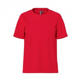 тениска,дамски,тениски,pieces,ria,fold,up,solid,short,sleeve,t,shirt,lollipop,(red)