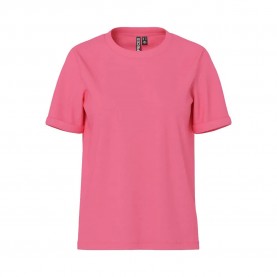 тениска,дамски,тениски,pieces,ria,fold,up,solid,short,sleeve,t,shirt,pink,lemonade,(pink)