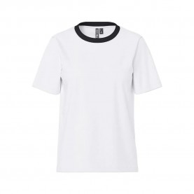тениска,дамски,тениски,pieces,ria,short,sleeve,t,shirt,bright,white,contrast,black,(white)