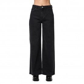 дънки,дамски,панталони,pieces,selma,wide,leg,high,waist,jeans,black,denim,(black)