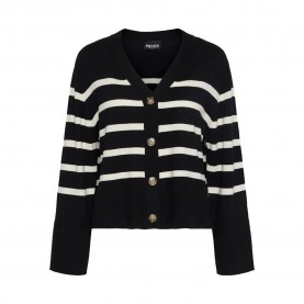 жилетка,дамски,пуловери,дамски,плетени,дрехи,pieces,sia,cardigan,black,white,(black)