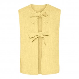 потник,дамски,пуловери,дамски,плетени,дрехи,pieces,silly,knitted,vest,pale,banana,melange,(yellow)