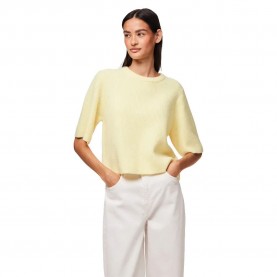 блуза,дамски,пуловери,дамски,плетени,дрехи,pieces,silly,short,sleeve,sweater,pale,banana,melange,(yellow)
