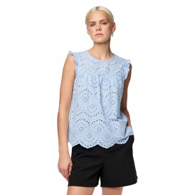 дамски,блузи,дамски,ризи,pieces,vilde,sleeveless,blouse,cashmere,blue,(blue)