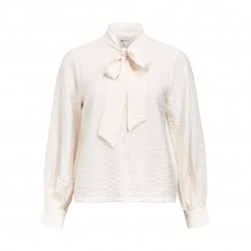 Object Jacira long sleeve blouse - White Sand дамски,блузи,дамски,ризи,object,jacira,long,sleeve,blouse,white,sand