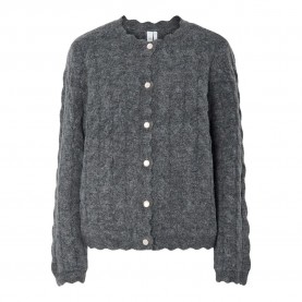 жилетка,дамски,пуловери,дамски,плетени,дрехи,yas,bubera,cardigan,dark,grey,melange