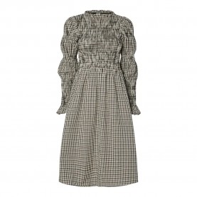 рокля,дамски,поли,и,рокли,yas,chemma,long,sleeve,midi,dress,eggnog,checks,(green)