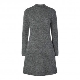 рокля,дамски,поли,и,рокли,yas,dolly,long,sleeve,short,dress,grey,(medium,grey,melange)
