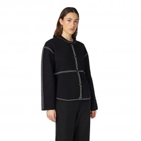 жилетка,дамски,пуловери,дамски,плетени,дрехи,yas,jena,cardigan,black,star,white,stitch,(black)