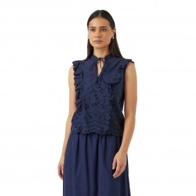 сако,дамски,блузи,дамски,ризи,yas,luma,sleeveless,blouse,navy,blazer,(blue)