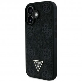 Guess Peony Triangle Logo iPhone 16 phone case - Black (Black) други,аксесоари,guess,peony,triangle,logo,iphone,16,phone,case,black,(black)