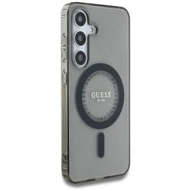 Guess Rhinestones Printed Classic Logo Samsung Galaxy S25 phone case - Grey (Black) други,аксесоари,guess,rhinestones,printed,classic,logo,samsung,galaxy,s25,phone,case,grey,(black)
