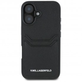 Karl lagerfeld Grained iPhone 16 phone case - Black (Black) други,аксесоари,karl,lagerfeld,grained,iphone,16,phone,case,black,(black)