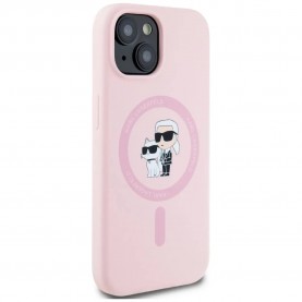 Karl lagerfeld Karl&Choupette MagSafe iPhone 15 Plus phone case - Pink (Pink) други,аксесоари,karl,lagerfeld,karl&choupette,magsafe,iphone,15,plus,phone,case,pink,(pink)