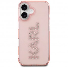 Karl lagerfeld Rhinestones Logo iPhone 16 phone case - Pink (Pink) други,аксесоари,karl,lagerfeld,rhinestones,logo,iphone,16,phone,case,pink,(pink)