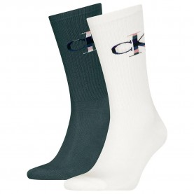 чорапи,мъжки,чорапи,calvin,klein,701228802,crew,socks,2,units,white,teal,(green,white)