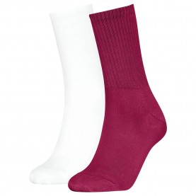 чорапи,дамски,чорапи,calvin,klein,701235379,crew,socks,2,pairs,berry,red,(red,white)