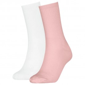 чорапи,дамски,чорапи,calvin,klein,701235379,crew,socks,2,pairs,pink,(white,pink)
