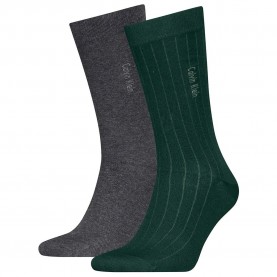 чорапи,мъжки,чорапи,calvin,klein,701235970,socks,2,pairs,dark,green,(green,grey)