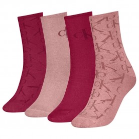 чорапи,дамски,чорапи,calvin,klein,holiday,socks,4,pairs,berry,red,combo,(red,pink)