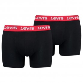 боксерки,мъжко,бельо,levi´s,®,repeat,logo,brief,boxers,2,units,black,red,(black)