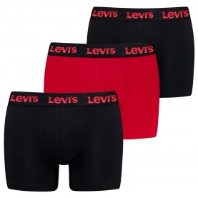 боксерки,мъжко,бельо,levi´s,®,repeat,logo,brief,boxers,3,units,red,combo,(red,black)