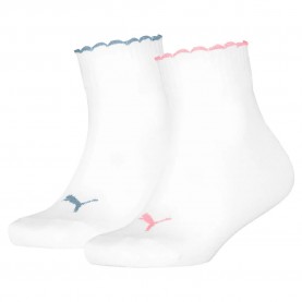 Чорапи Puma 701234715 socks 2 pairs - White (White / Pink / Blue) чорапи,детски,чорапи,puma,701234715,socks,2,pairs,white,(white,pink,blue)