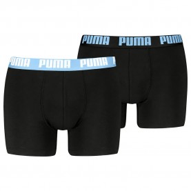 боксерки,мъжко,бельо,puma,everyday,basic,boxers,2,units,black,cool,blue,(black)