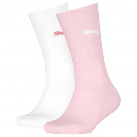 Юношески чорапи Puma Easy Rider Junior long socks 2 pairs - White / Pink (Pink Melange / White) юношески,чорапи,детски,чорапи,puma,easy,rider,junior,long,socks,2,pairs,white,pink,(pink,melange,white)