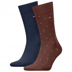 чорапи,мъжки,чорапи,tommy,hilfiger,701230780,socks,2,pairs,chocolate,brown,(brown,blue)