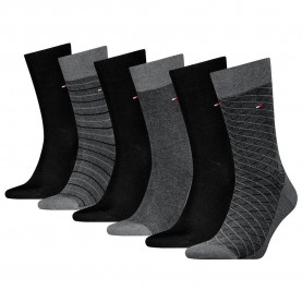 чорапи,мъжки,чорапи,tommy,hilfiger,701235373,socks,6,pairs,dark,grey,melange,(black,grey)