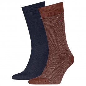 чорапи,мъжки,чорапи,tommy,hilfiger,701236313,socks,2,pairs,chocolate,brown,(brown,blue)