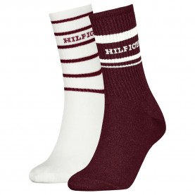 чорапи,дамски,чорапи,tommy,hilfiger,701236457,socks,2,pairs,burgundy,(red,white)