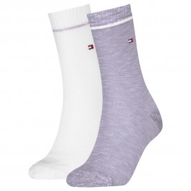 чорапи,дамски,чорапи,tommy,hilfiger,701236460,socks,2,pairs,lilac,(white,purple)