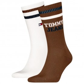 чорапи,мъжки,чорапи,tommy,hilfiger,701236466,crew,socks,2,pairs,brown,(brown,white)
