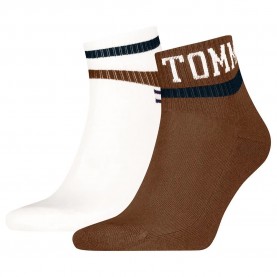 чорапи,мъжки,чорапи,tommy,hilfiger,701236467,socks,2,pairs,brown,(brown,white)