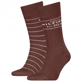 чорапи,мъжки,чорапи,tommy,hilfiger,701236634,socks,2,pairs,chocolate,brown,(brown)