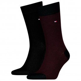 чорапи,мъжки,чорапи,tommy,hilfiger,birdseye,socks,2,pairs,burgundy,(red,black)