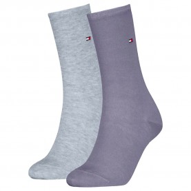чорапи,дамски,чорапи,tommy,hilfiger,casual,socks,2,pairs,lilac,(grey,purple)