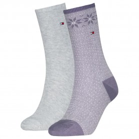 чорапи,дамски,чорапи,tommy,hilfiger,fair,isle,socks,2,pairs,lilac,(grey,purple)